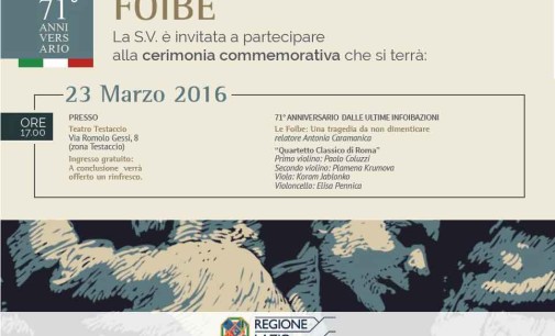 Le Foibe una tragedia da non dimenticare