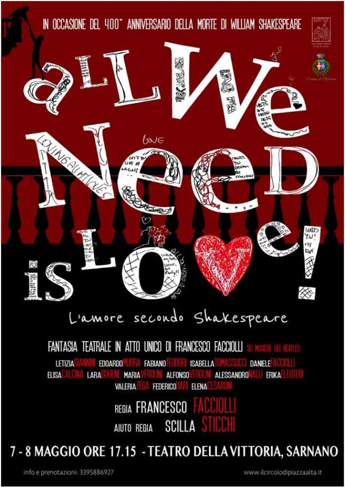 Teatro della Vittoria –  “All we need is love. L’amore secondo Shakespeare”