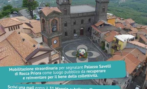Rocca Priora “Restituiamo Palazzo Savelli alla Cultura”