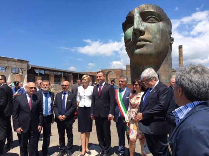 In visita agli Scavi di Pompei il presidente della Polonia Andrzej Duda