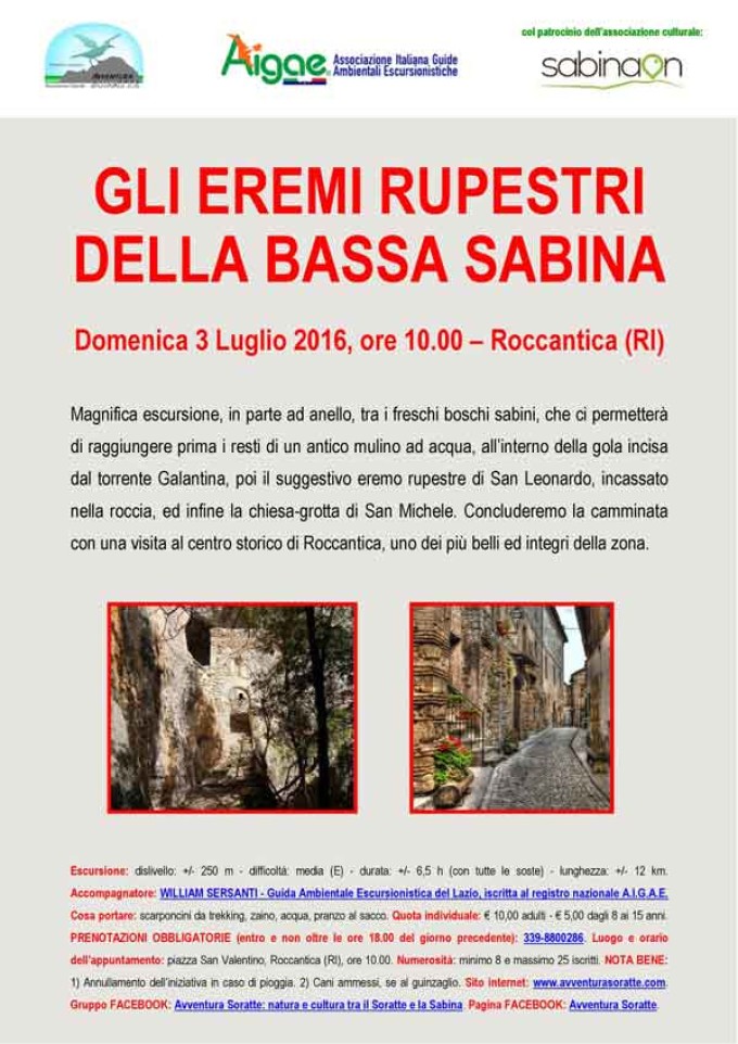 Gli Eremi Rupestri della bassa Sabina  Un itinerario tra natura, storia e spiritualità