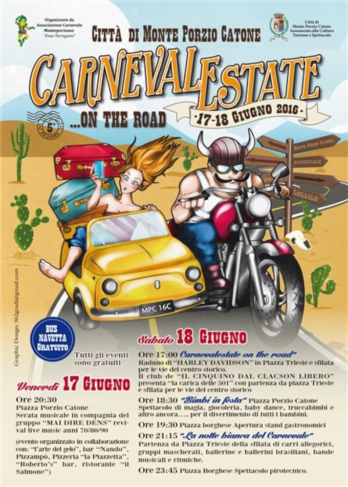 CARNEVALE ESTATE on the road 17-18 giugno 2016 Monte Porzio Catone