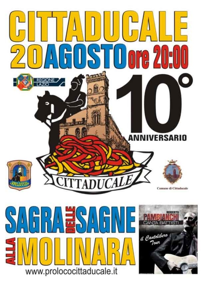 Sagra delle Sagne alla Molenara – Cittaducale (RI) – 20 agosto