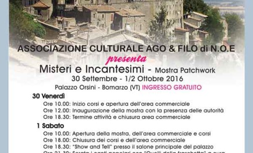 Taglio del nastro per la mostra nazionale “Patchwork a Bomarzo”