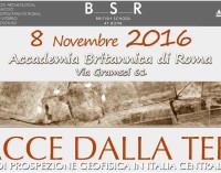 Accademia Britannica di Roma. Tracce dalla terra 8 novembre 2016