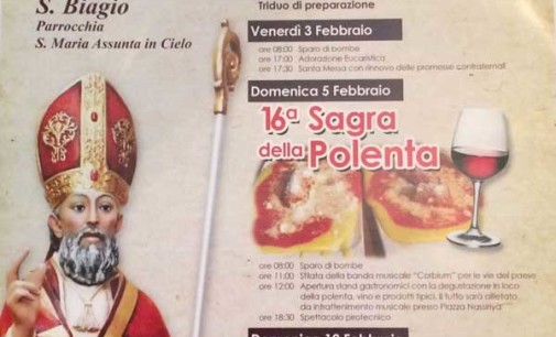 Rocca Priora – Festeggiamenti di San Biagio e “16ª Sagra della Polenta”