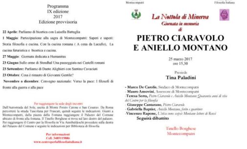 Montre Compatri – Giornata in memoria di Pietro Ciaravolo e Aniello Montano