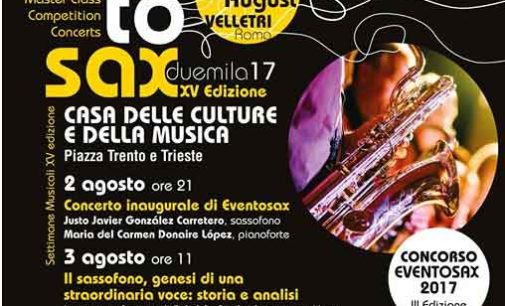 2-3-4-5 agosto con Evento Sax 2017 – XV edizione