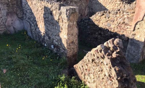 Pompei – Cedimento muro Casa della caccia ai Tori, Regio VI