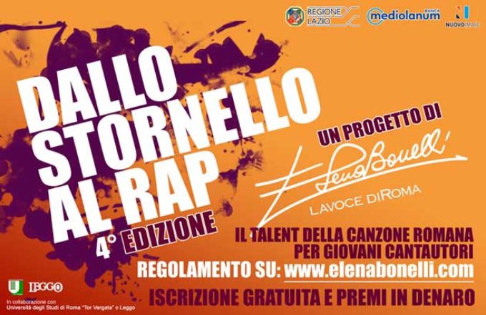 “Dallo stornello al rap”  Aperte le selezioni della QUARTA EDIZIONE del talent musicale