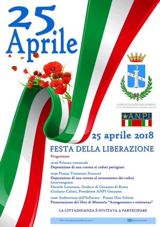 Genzano – FESTA DELLA LIBERAZIONE – 25 APRILE 2018