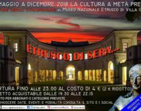 ETRUSCO DI SERA… Sabato 25 agosto 2018