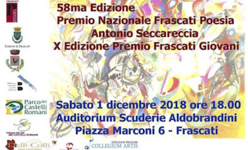  58ª edizione Premio Nazionale Frascati Poesia Antonio Seccareccia