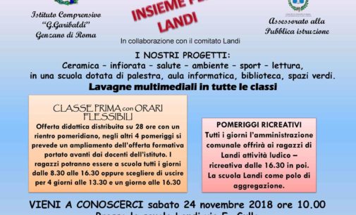 Genzano – ‘INSIEME PER I LANDI’, SABATO 24 NOVEMBRE NUOVO INCONTRO CON LE FAMIGLIE