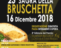 Monteleone Sabino (RI) celebra il suo olio con la Sagra della bruschetta – 16 dic