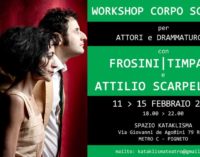 WORKSHOP CORPO SCRITTO con FROSINI/TIMPANO e SCARPELLINI- 11-15 FEBBRAIO 2019 – ROMA – per Attori e Drammaturghi