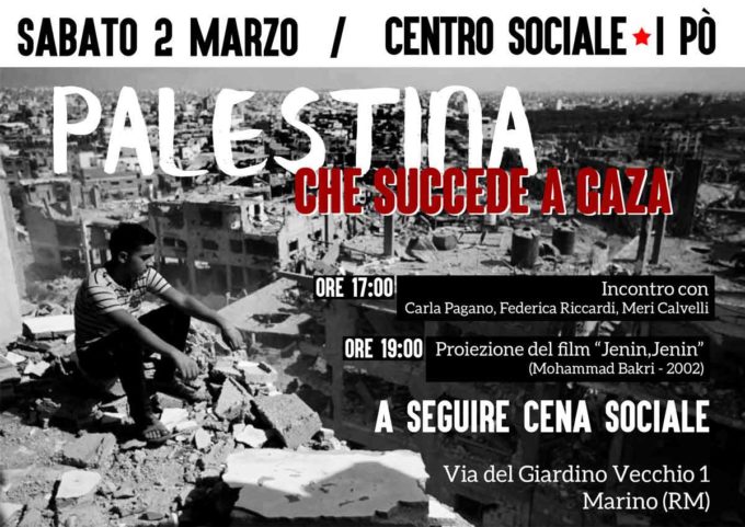 Marino – “PALESTINA: CHE SUCCEDE A GAZA”