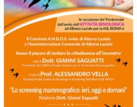 Albano Laziale, 8 marzo convegno “Lo screening mammografico: ieri, oggi e domani” a Palazzo Savelli
