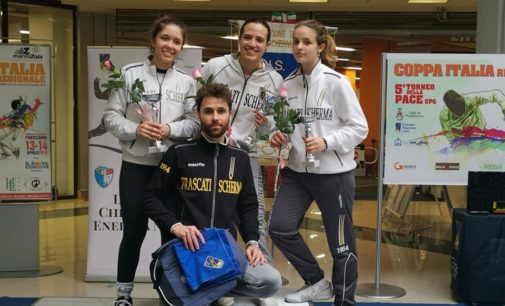 Frascati Scherma, podio completo nella Coppa Italia regionale con Grimaldi, Genovese e Di Russo