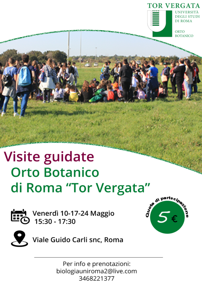 A maggio le visite guidate all’Orto Botanico di Tor Vergata
