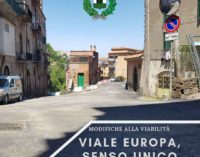 MONTE COMPATRI – VIABILITÀ, “DAL 1 LUGLIO SENSO UNICO DI MARCIA  SU VIALE EUROPA E NUOVA SEGNALETICA”