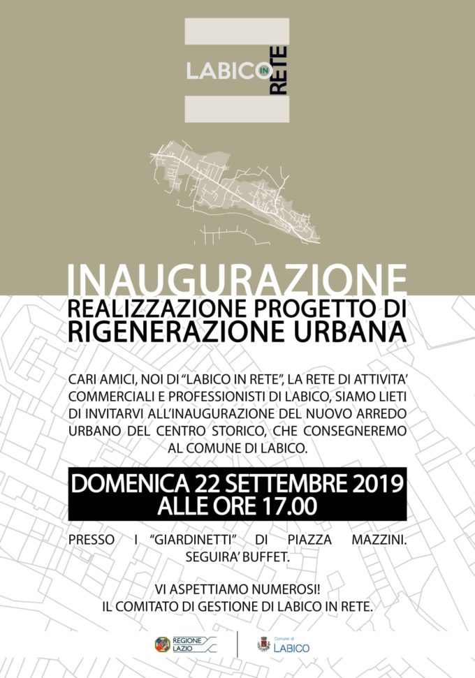 Inaugurazione progetto Rigenerazione Urbana di Labico in Rete