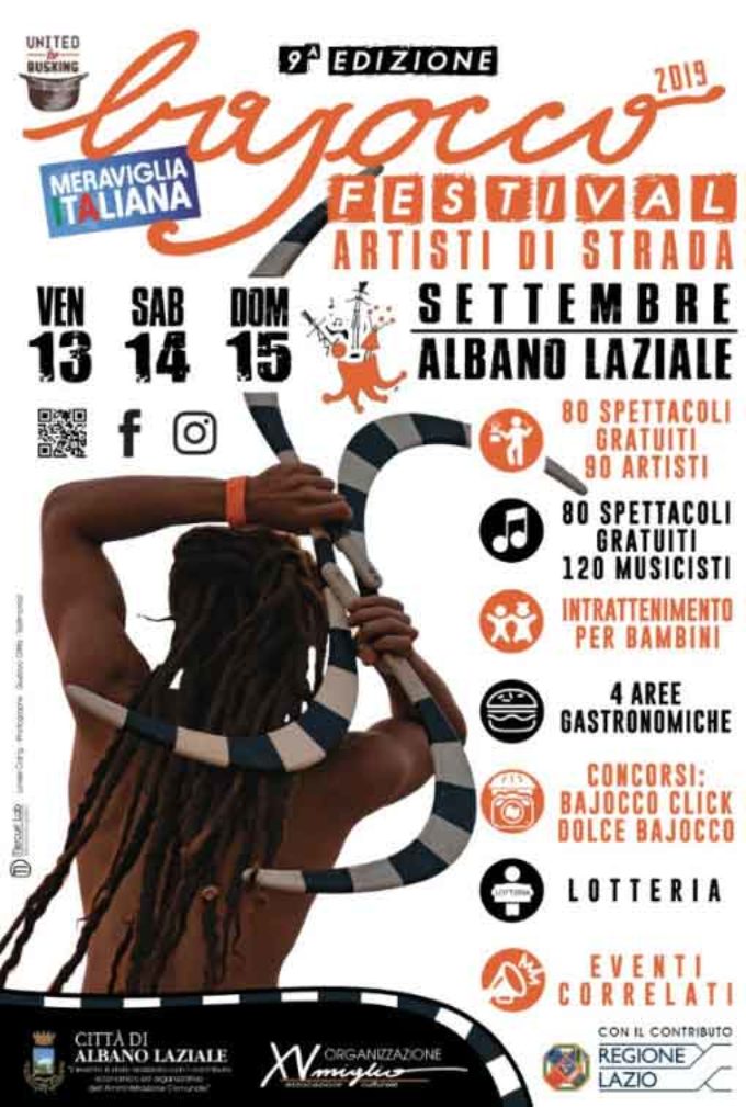 Al via il 13-14-15 settembre ad Albano Laziale la 9^ edizione del Bajocco Festival