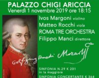 Ariccia, la “Concertante” di Mozart a Palazzo Chigi per gli Sfaccendati