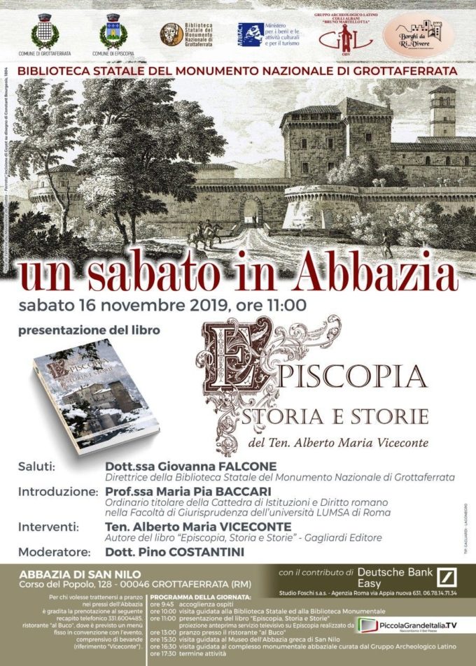 “Episcopia storia e storie” per un sabato in Abbazia