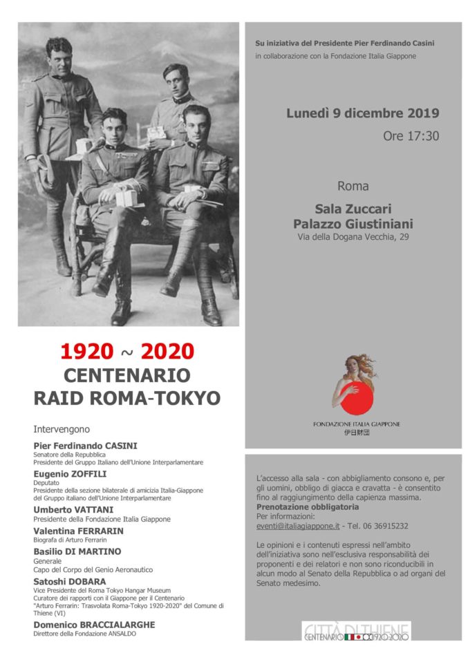 1920~2020  Il CENTENARIO RAID AEREO ROMA-TOKYO