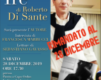 Marino: torna Roberto Di Sante a presentare il libro ‘Tre’ a Punto a Capo Onlus