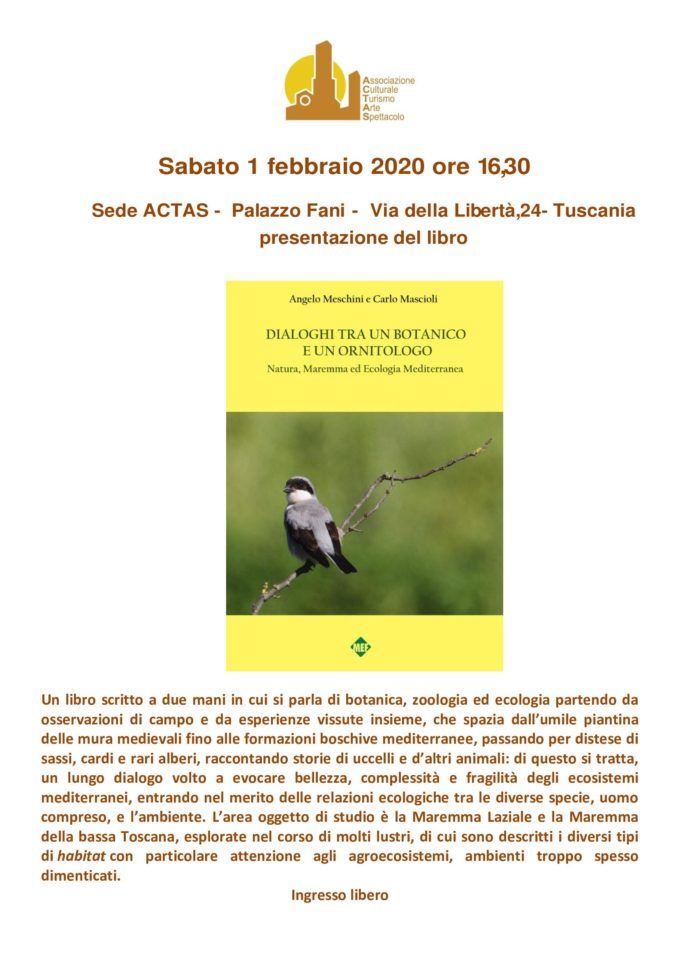 A Tuscania “Dialoghi tra un botanico e un ornitologo”