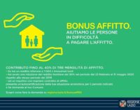 MARINO – IN ARRIVO CONTRIBUTI REGIONALI PER AFFITTI ANNO 2020