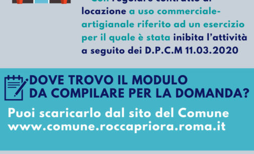 Dal Comune una mano per far ripartire commercio e artigianato di Rocca Priora