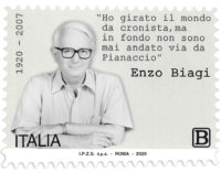 Emissione francobollo Enzo Biagi