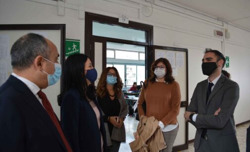 La Ministra Azzolina in visita all’Istituto Copernico di Pomezia