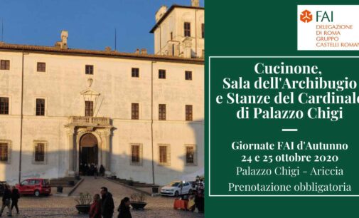 Dopo 25 anni il FAI torna a Palazzo Chigi di Ariccia ed è sold out