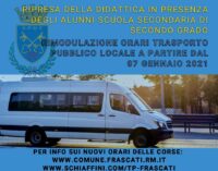 Frascati, rimodulato il Trasporto Pubblico Locale per la ripresa delle attività scolastiche