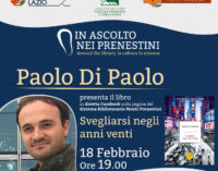 Con Paolo Di Paolo l’ultimo appuntamento de “In ascolto nei Prenestini”