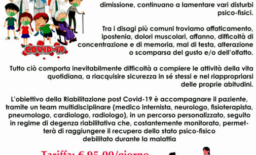 Servizio di Riabilitazione Motoria post-covid alla Casa di Cura “Madonna delle Grazie”