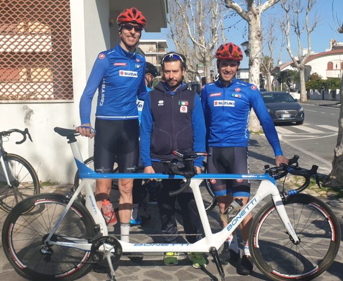 IFI Giant Store Roma: debutto tricolore nel paraciclismo a Marina di Massa per Ivano Pizzi nel tandem con Riccardo Panizza