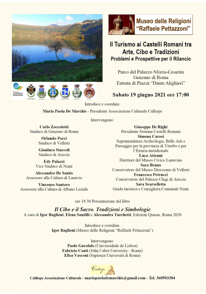 il 19 giugno a Genzano “Il turismo ai Castelli Romani”, prospettive di rilancio