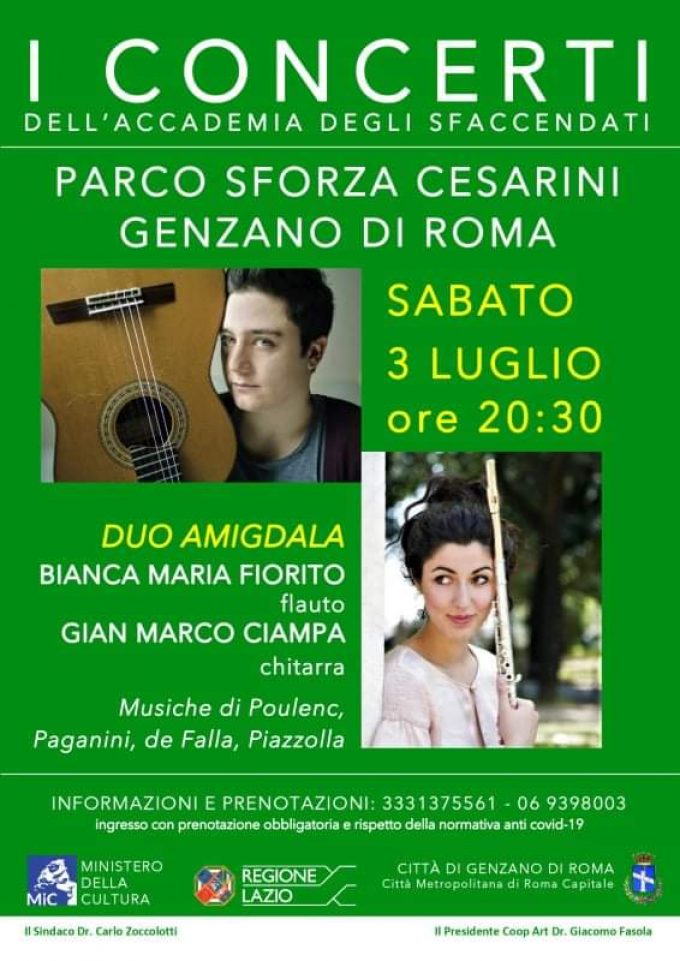 I Concerti dell’Accademia degli Sfaccendati al Parco Sforza Cesarini di Genzano di Roma