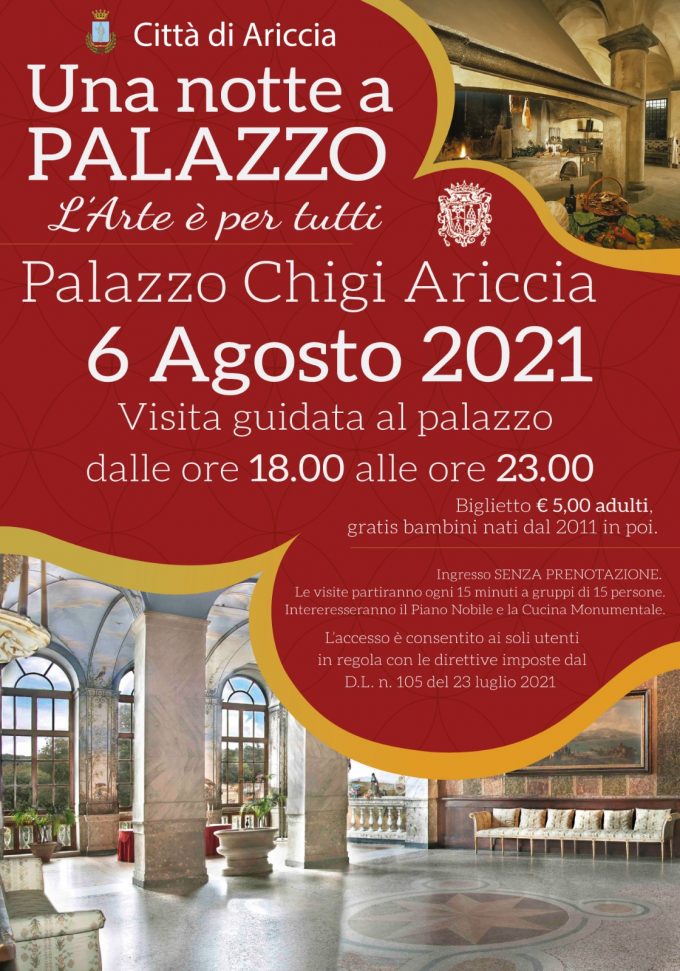 Palazzo Chigi in Ariccia – “Una notte a Palazzo”