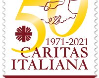 POSTE ITALIANE: FRANCOBOLLO E ANNULLO PER IL 50° ANNIVERSARIO DELLA FONDAZIONE DELLA CARITAS ITALIANA