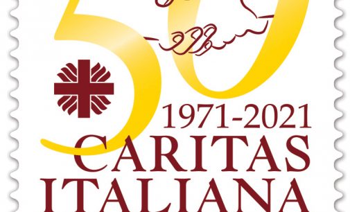 POSTE ITALIANE: FRANCOBOLLO E ANNULLO PER IL 50° ANNIVERSARIO DELLA FONDAZIONE DELLA CARITAS ITALIANA