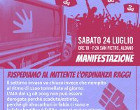 Manifestazione ad Albano sabato 24 luglio, ore 18.00