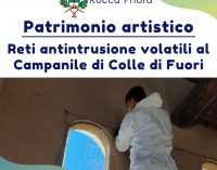 Installate le reti antivolatili a protezione  del Campanile di Colle di Fuori