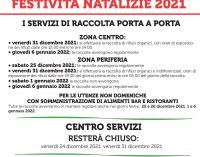 Frascati, gli orari della raccolta differenziata durante le festività natalizie