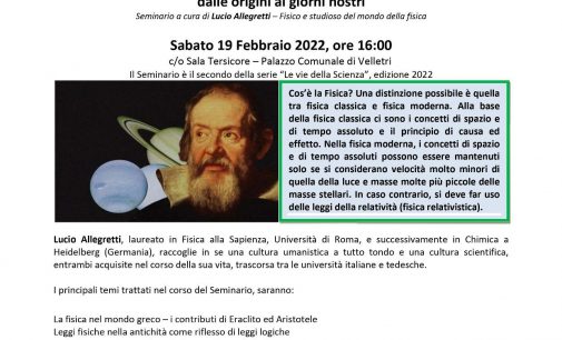 SEMINARIO STORIA DELLA FISICA E NASCITA DEL METODO  SCIENTIFICO